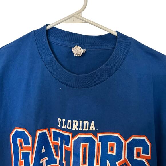 Florida Gaters College T-shirt Blue SZ Large Logo Sports Football NCAA - Picture 2 of 6